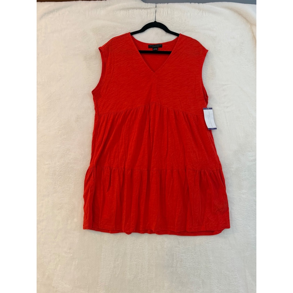 Social Standard by Sanctuary Tiered Mini Dress Women XXL NWT V-Neck Slub Knit